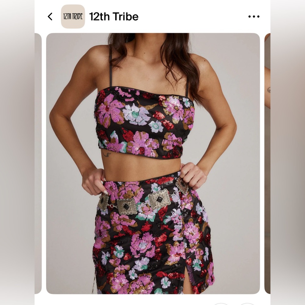12th Tribe Dynamo Floral Sequin Set